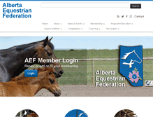 Tablet Screenshot of albertaequestrian.com